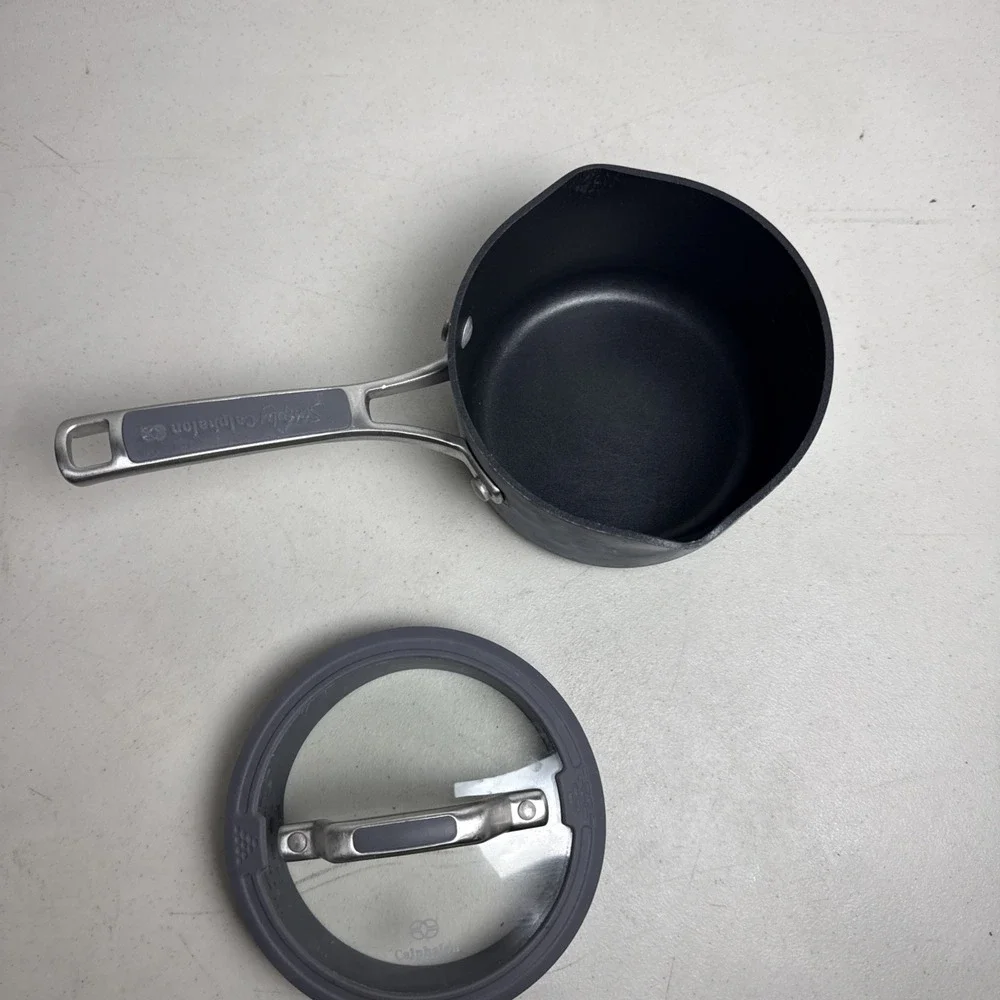 Calphalon Aluminum 1 1/2 Qt Anodized Saucepan 8701 1/2 Glass Lid